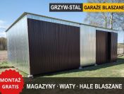 GrzywStal | Garaż Blaszany 8x6m | Wiata Stalowa | Wiaty Stalowe |Hale