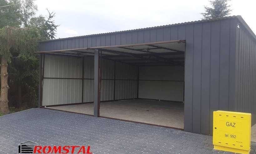Garaż Blaszany Jednospadowy 8x6m - GRAFIT - HALA - Romstal  - Obraz nr 3