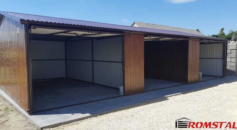 Garaż Blaszany Jednospadowy 8x6m - GRAFIT - HALA - Romstal  - Obraz nr 6