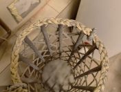 lampion wiklina szary