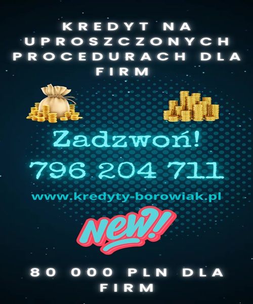 KREDYT DLA FIRM DO 80 000 PLN – NAWET PRZY STRACIE! Gdynia - Zdjęcie 1