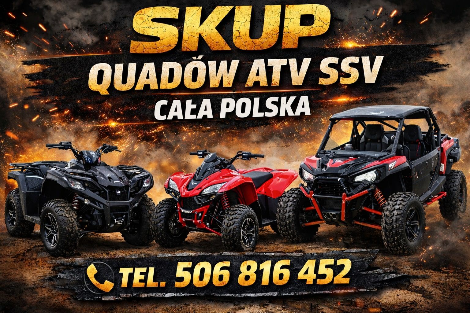 SKUP QUADÓW QUAD QUADY ATV BUGGY SSV -CAŁA POLSKA 24H/7 Gdynia - Zdjęcie 1