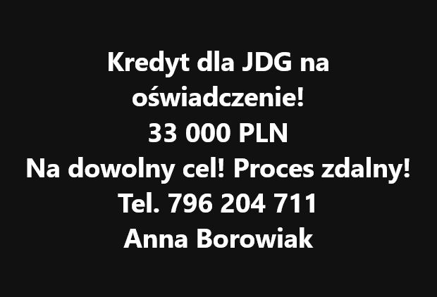 KREDYT DLA JDG I OSÓB FIZYCZNYCH BEZ DOKUMENTOWANIA DOCHODU! Gdynia - Zdjęcie 1