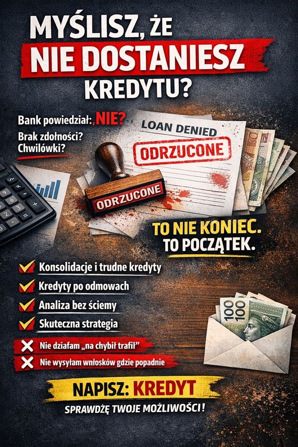 MYŚLISZ, ŻE NIE DOSTANIESZ KREDYTU? Zadzwoń! Gdynia - Zdjęcie 1
