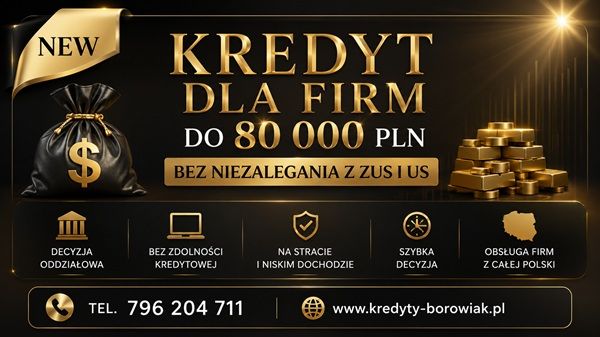 KREDYT BANKOWY DLA FIRM DO 80 000 ZŁ. Proces ON-LINE! Gdynia - Zdjęcie 1
